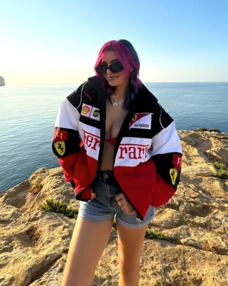 Racing Jacket Ferrari for women`s | Authentic F1 Team Gear | Official Store