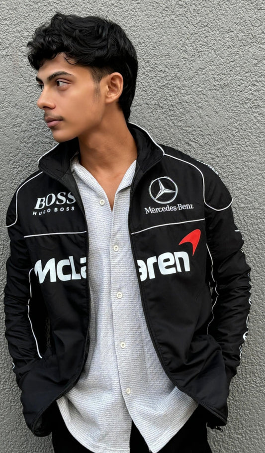 Mercedes F1 & Vintage Racing Jackets | McLaren & AMG -flaskcard