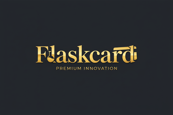 Flaskcard logo golden