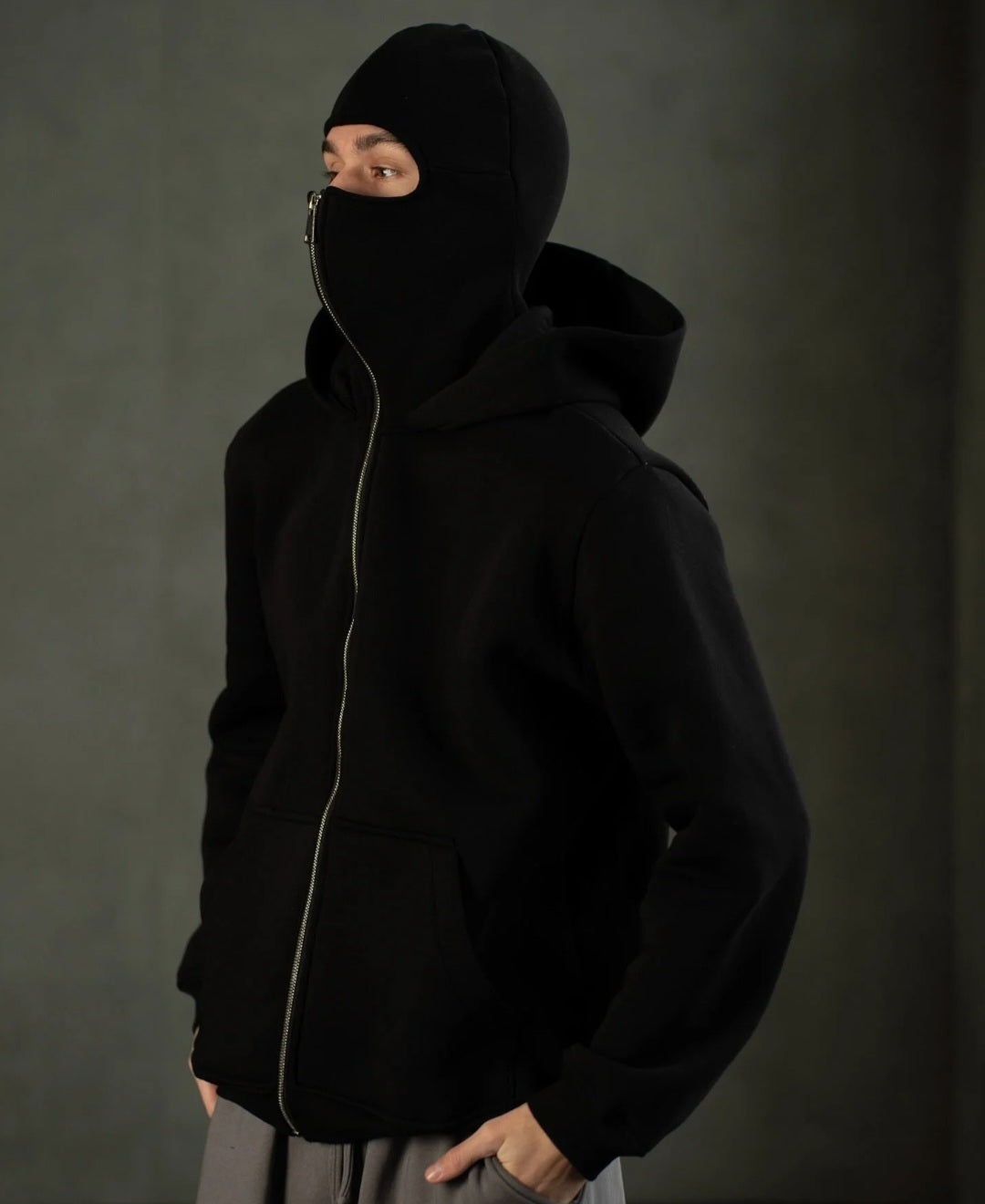 Ski Mask Hoodie - Balaclava Zip Hoodie | Full Zip Face Mask Hoodie by flaskcard