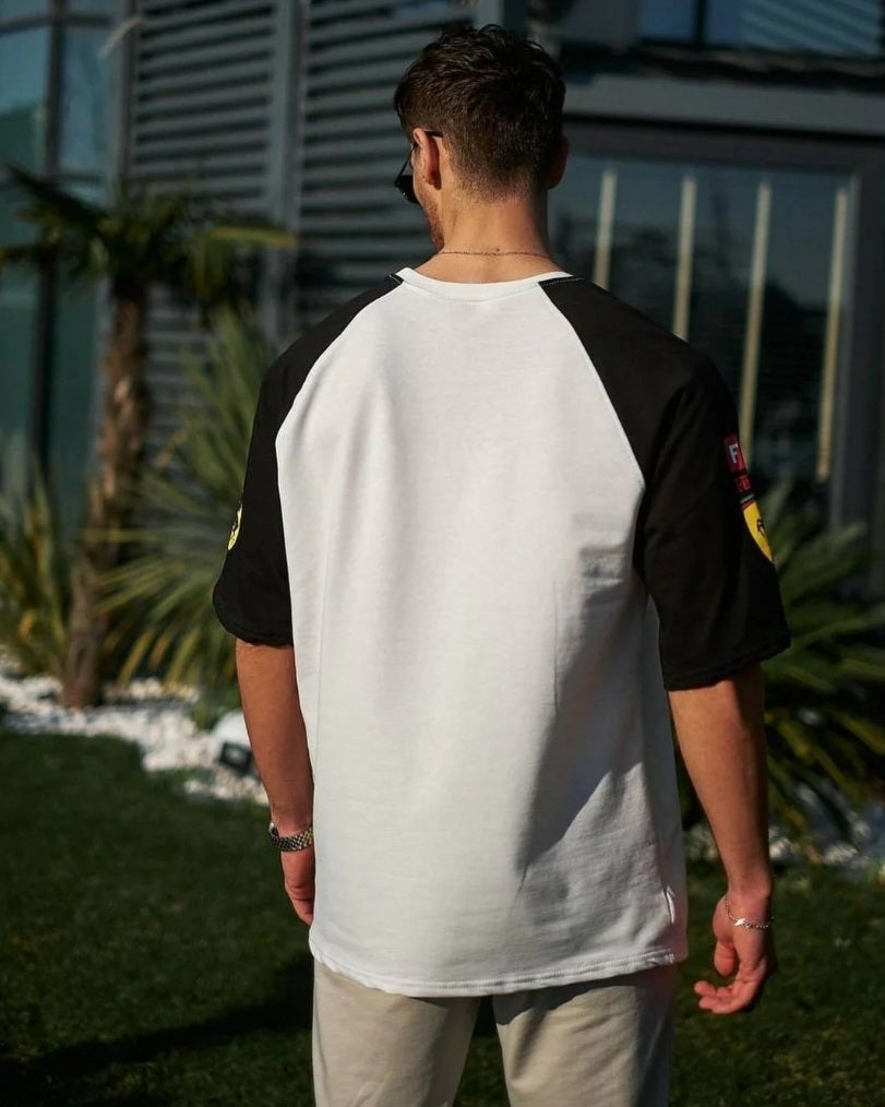 Full white Ferrari F1 T-Shirt Flaskcard