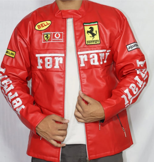 UNIQUE LEATHERS JACKET RED COLOR BY FLASKCARD