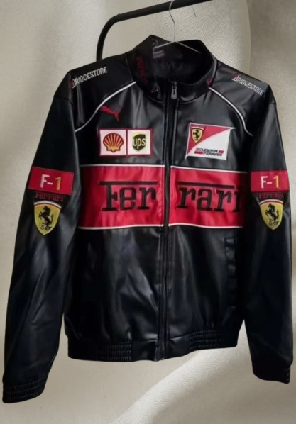 Ferrari Leather Jacket – Premium F1 Racing Style