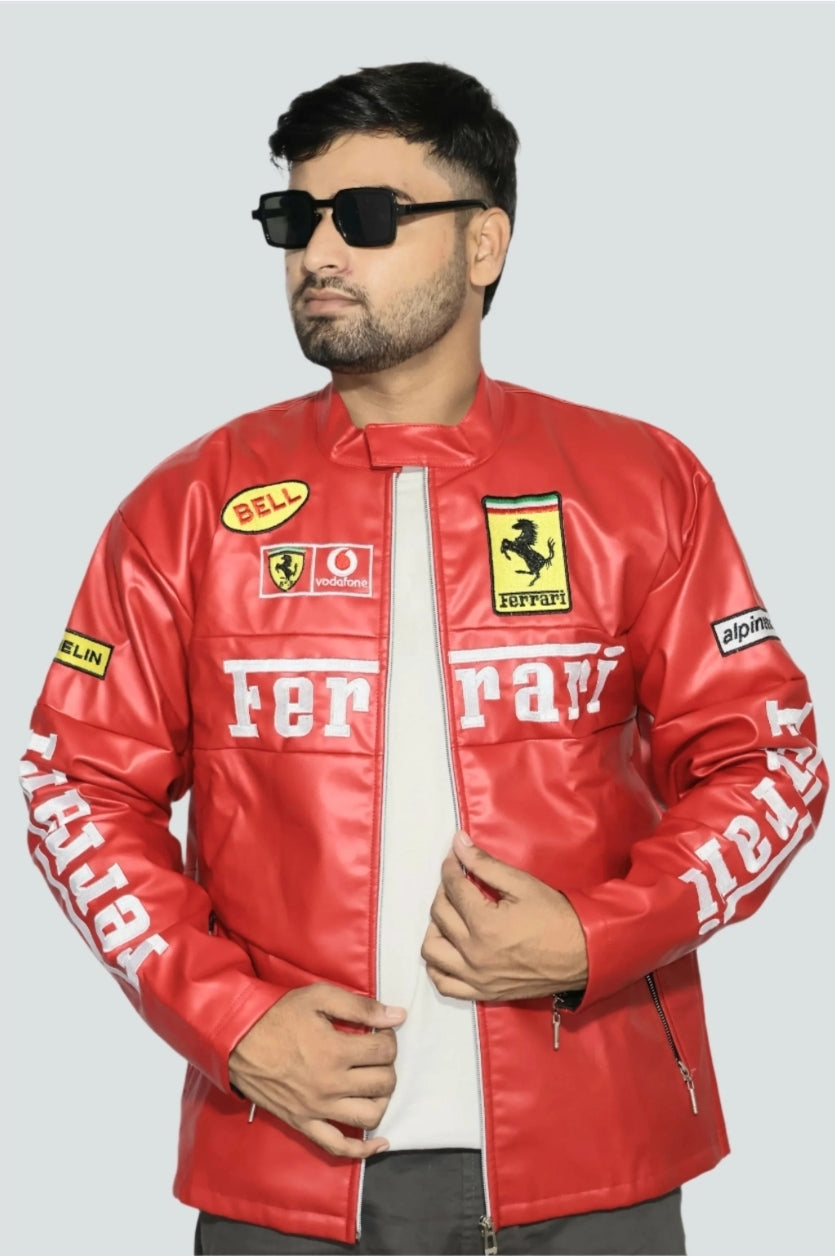 UNIQUE LEATHERS JACKET RED COLOR BY FLASKCARD