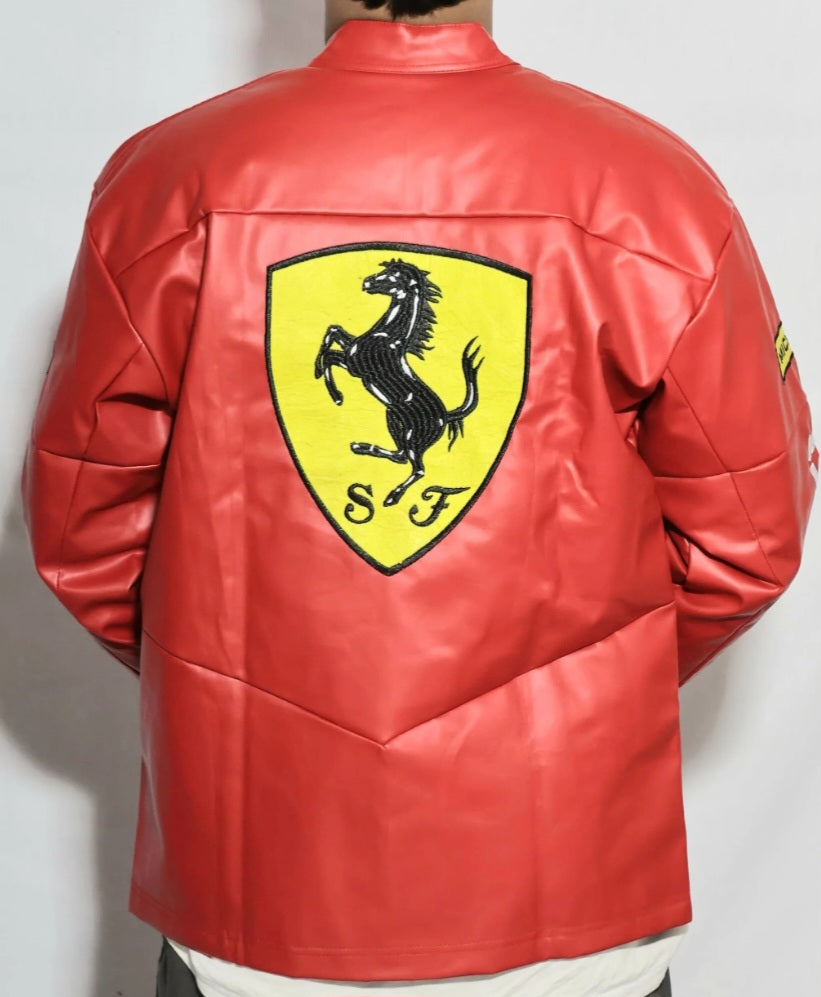 UNIQUE LEATHERS JACKET RED COLOR BY FLASKCARD