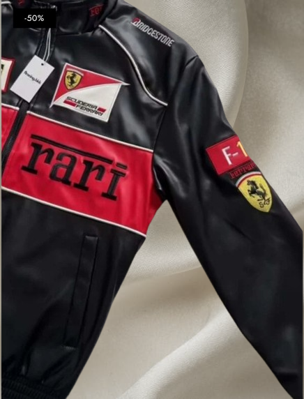 Ferrari Leather Jacket – Premium F1 Racing Style