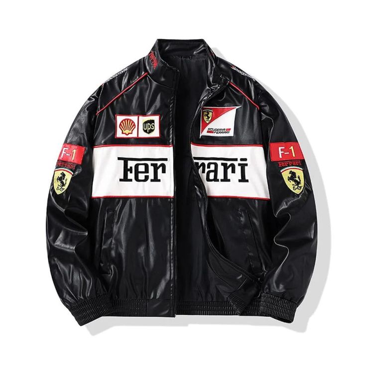 Leather Racing farrari Jacket by flaskcard